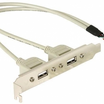 Placa cu conectori (Slot bracket) 1x intern USB la 2x USB2.0 extern – 71000